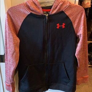 Under armor zip up hoodie youth size large